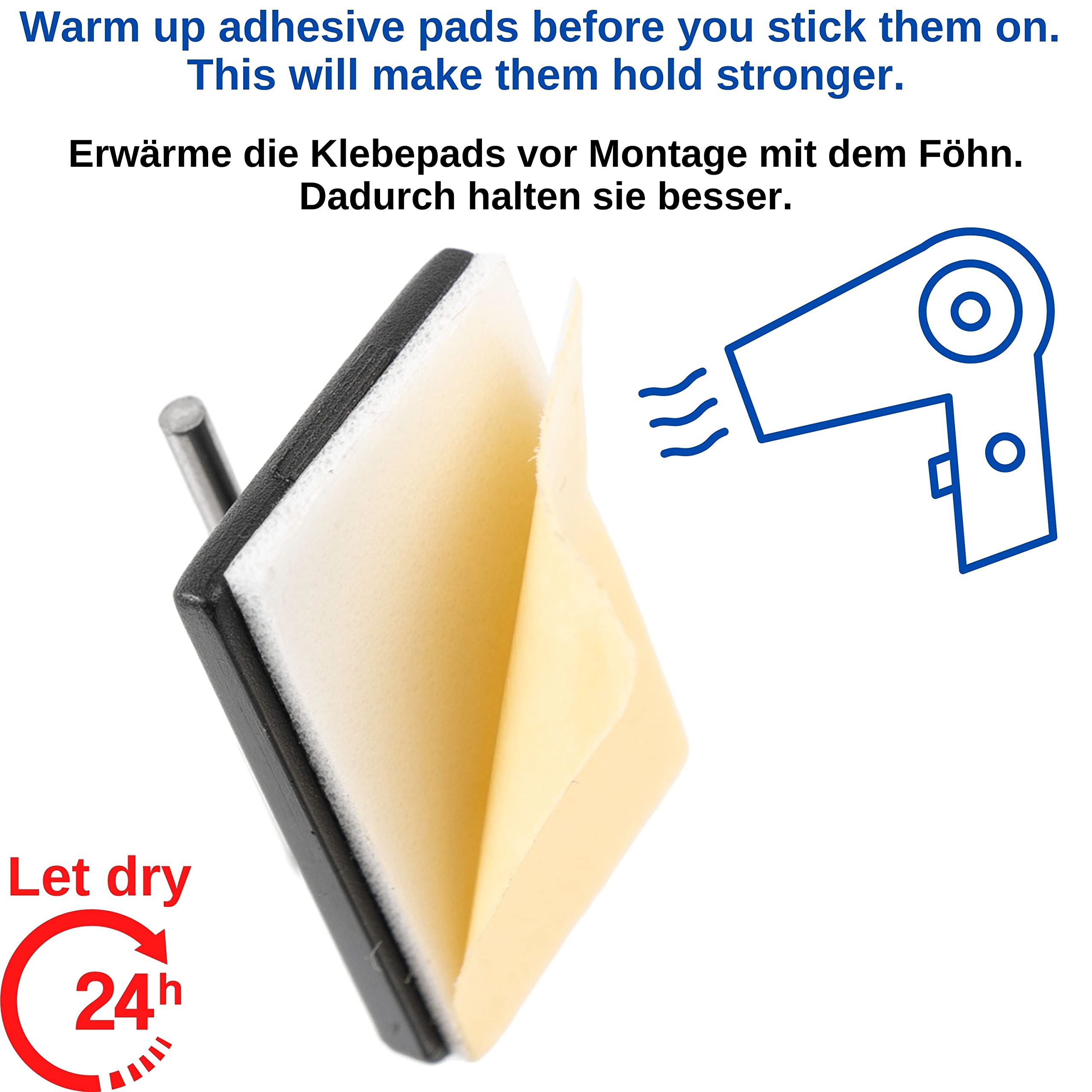 Lot De 12 Clous Adhésifs Pour Accrocher Des Photos Sans Perçage