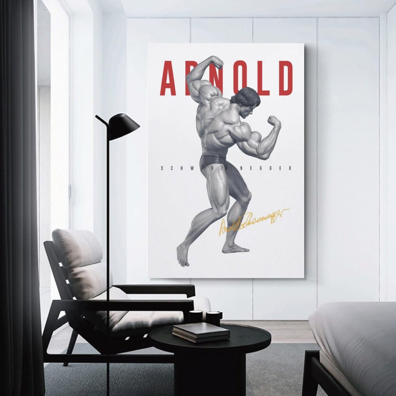 Arnold Schwarzenegger Poster Bodybuilding Spier Mannen Fitness Training Citaten Muur Kunst Groot Canvas kunst Prints Home Sportschool Decor Motiverende Lettertype Poster D18345
