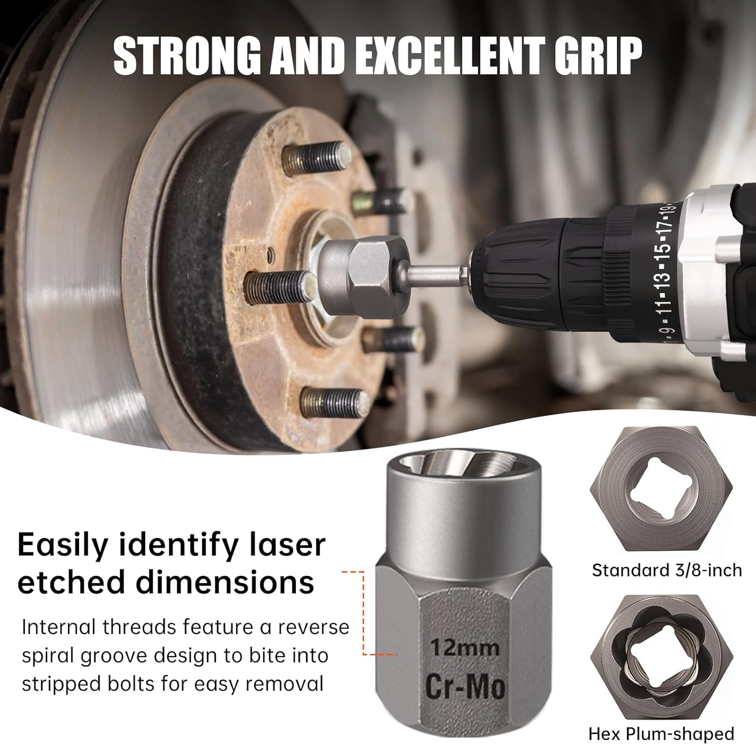 Valkynos 6PCS Screw Extractor Set and 26PCS Bolt Extractor Set with Drill Bit, Easy Out Bolt and Stripped Screw Remover Kit, DIY Tools for Rusted Broken Nuts Bolts Screws, Gift for Men, Dad, Husband,