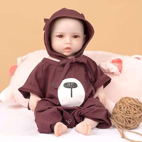 Miniatura 5 de CUAIBB Realistic Reborn Baby Dolls 17.7 Inch, Lifelike Newborn Baby Dolls, Silicone Full Body Soft Reborn Baby Dolls Real Life Boy Doll Gift for