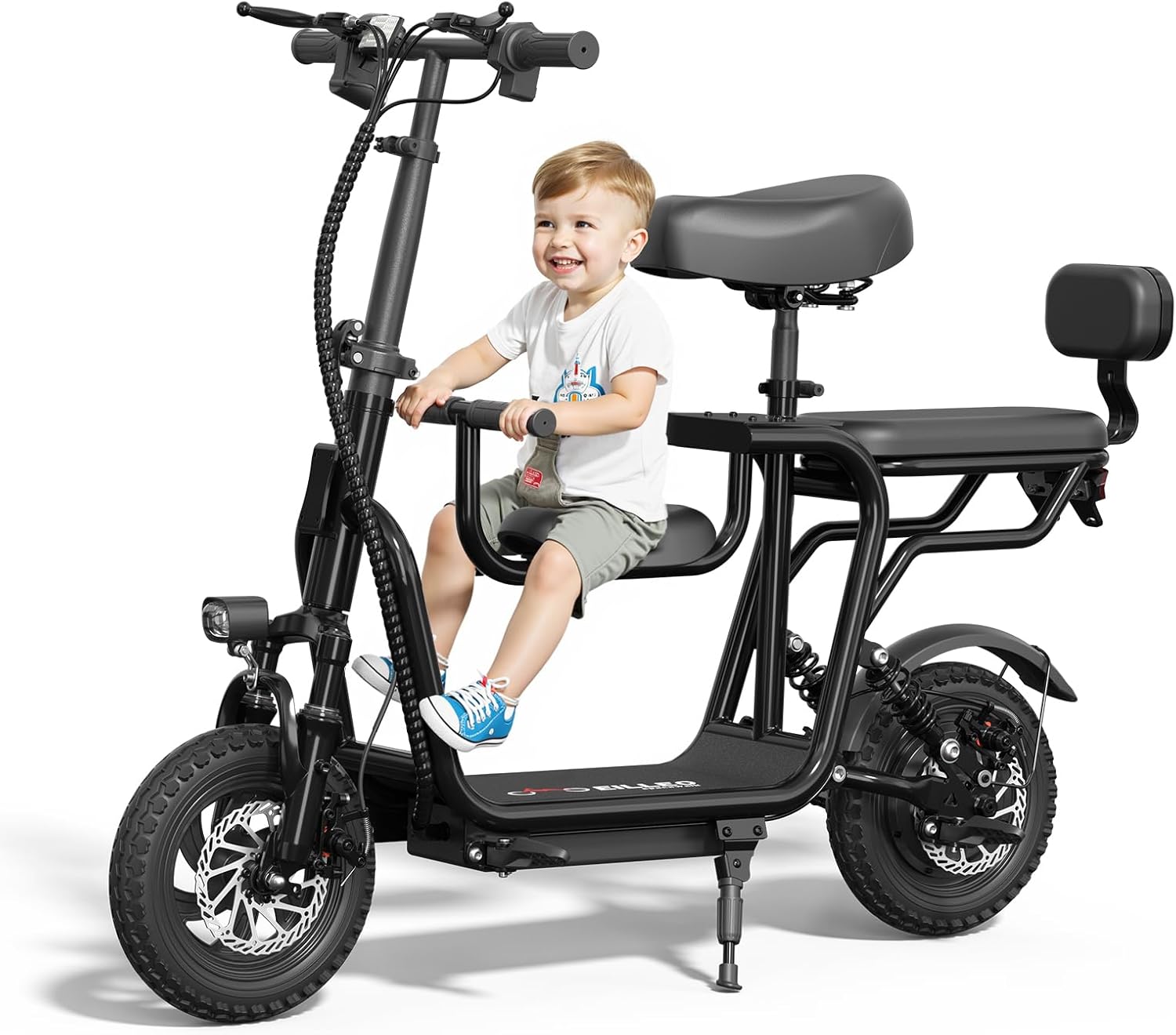 Electrical Scooter with Seat for Grownup, Electrical Scooter with 500W Motor Energy 750W Peak Energy, 20 Mile Vary, 18.75mph, e Scooters with Adjustable Seat & Foldable Handlebar