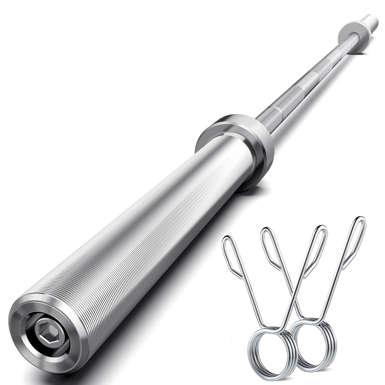 Buy Olympic Barbell Bar 7 Foot Olympic Barbell Weight Bar for lifting, 7ft Solid Steel Weight