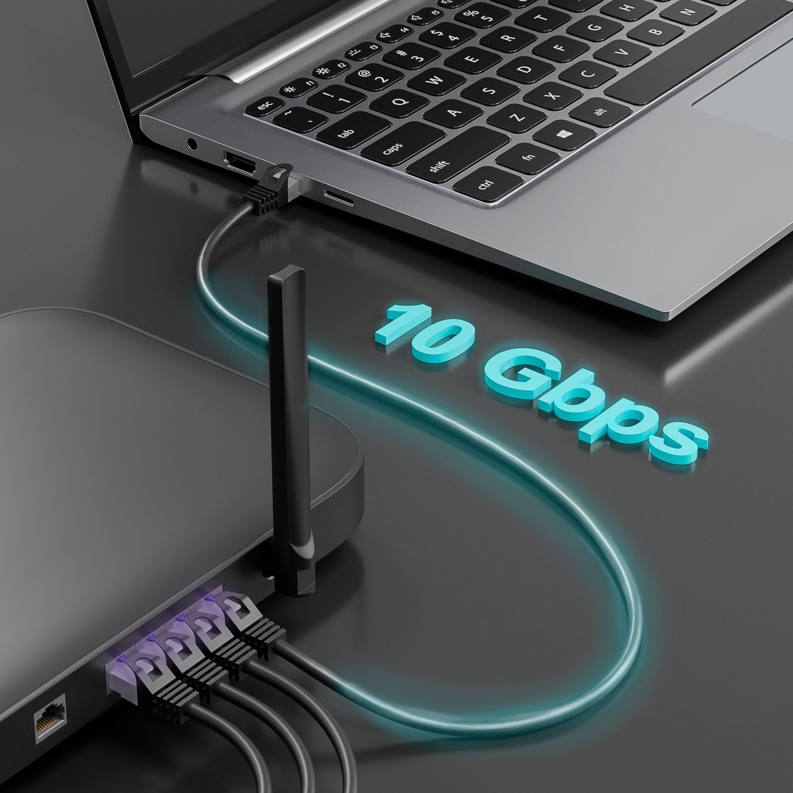 FGB Câble patch 10 Gbit/s 0,5 m x 20, câble réseau RJ45 CAT 7 - Noir | Câble Ethernet SFTP PIMF en cuivre - 50 cm - Organisation d'armoire réseau - Câble LAN DSL court CAT7 CAT6 CAT5
