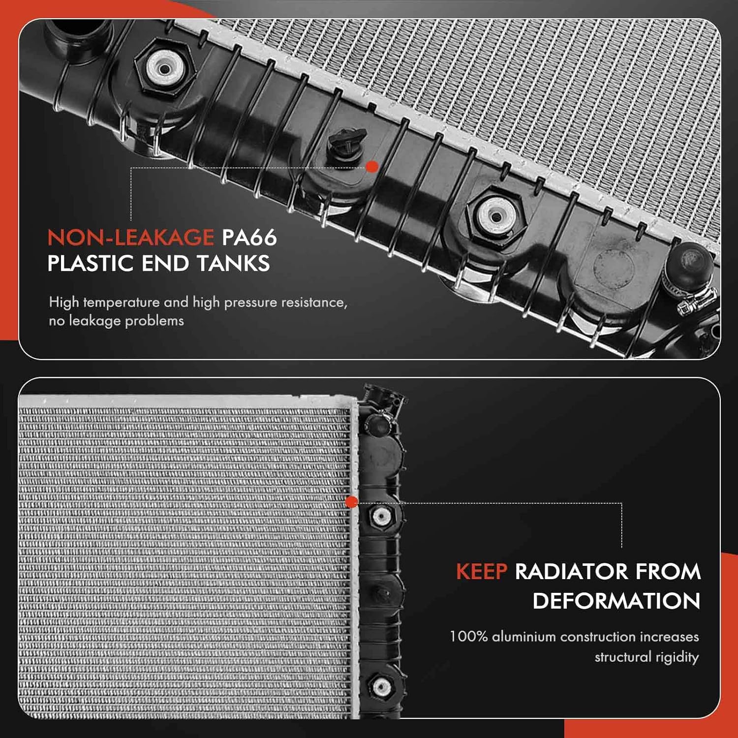 A-Premium Engine Coolant Radiator with Transmission Oil Cooler Compatible with Chevy C10, Camaro & Buick Regal, Century & GMC C15 Suburban & Cadillac & Pontiac, Auto Trans, Replace# 8010162, 3021296