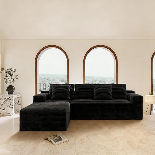 104.3 Inch Modular Sectional Couch Sofa with L-Shape Chaise, Modern Cloud Couch with Deep Seat, Upholstered Convertible Sectional Sofa for Living