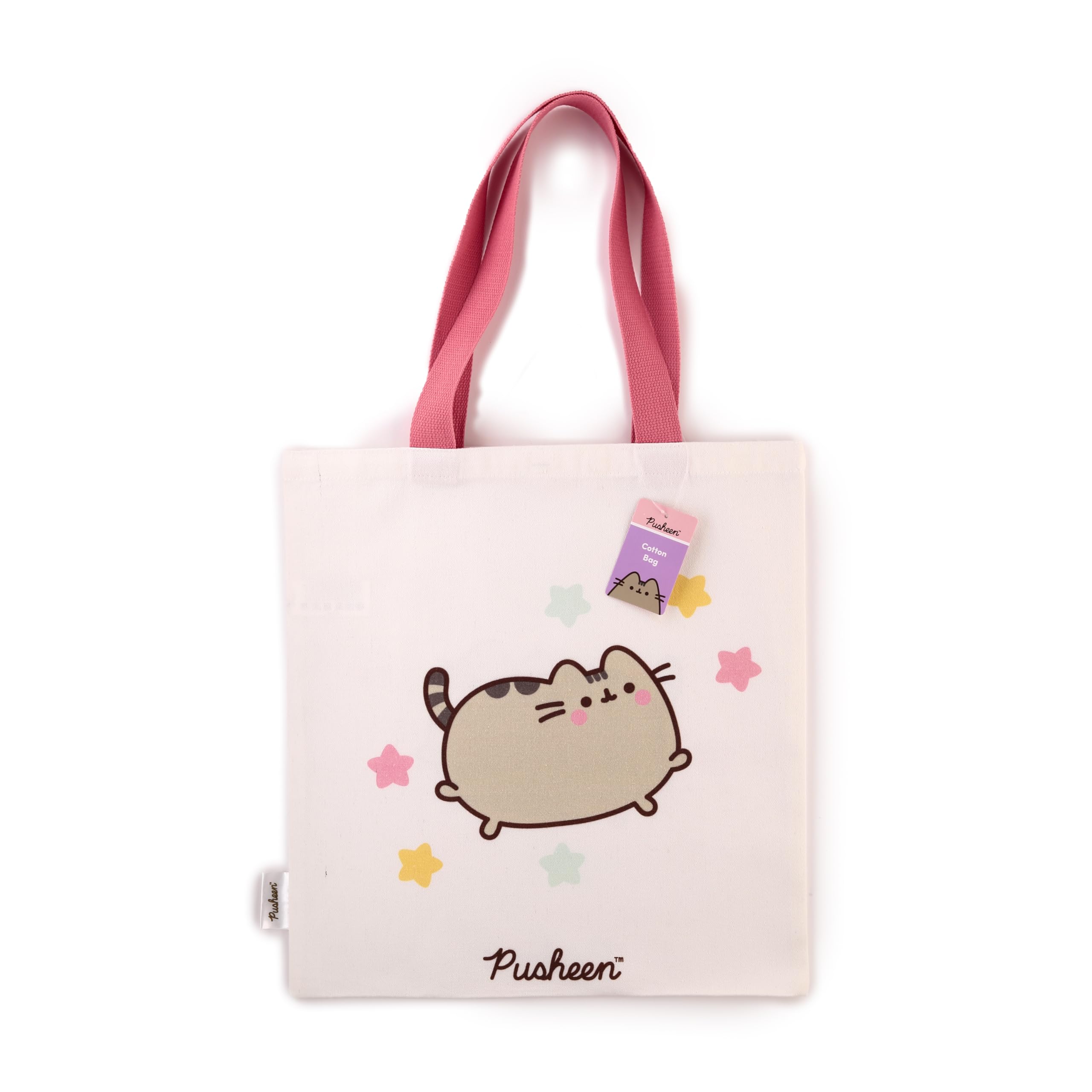 Pusheen the Cat Bag Wielokrotnego użytku Pusheen, Kobieta, Dziewczyna, Szkoła Wyższa, Oficjalnie Licencjonowana Pusheen the Cat, kość słoniowa, Taglia unica, Współczesny