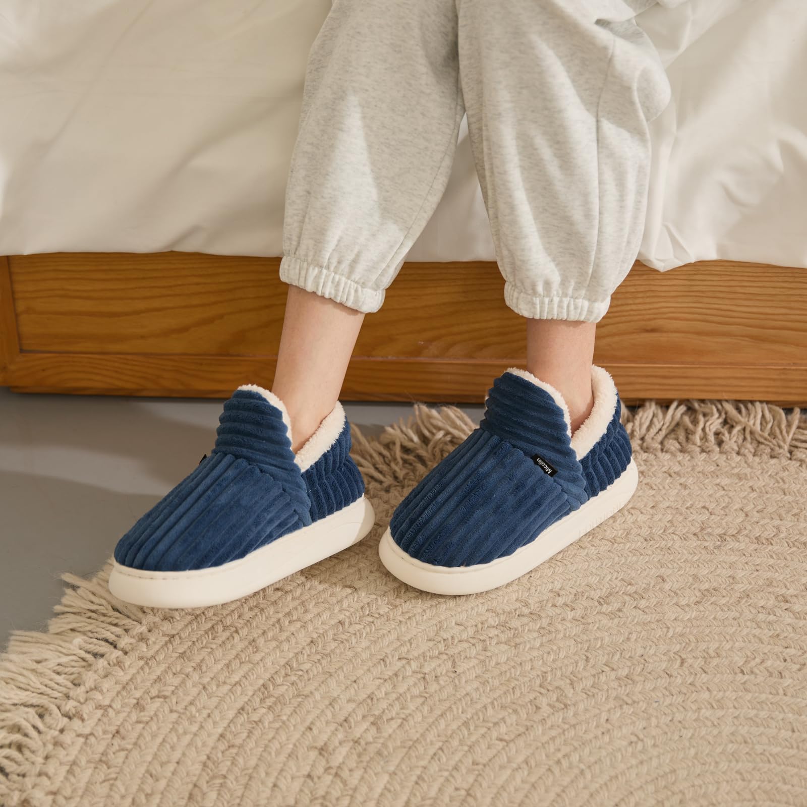 Donpapa Ciabatte Donna Uomo Invernali Pantofole Calde Peluche Chiuse Comode Memory foam Antiscivolo Inverno Scarpe
