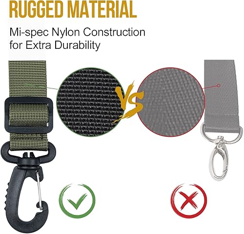 Vista 24 de OneTigris Correas de hombro de repuesto para bolsa de mensajero (2 unidades, negro)