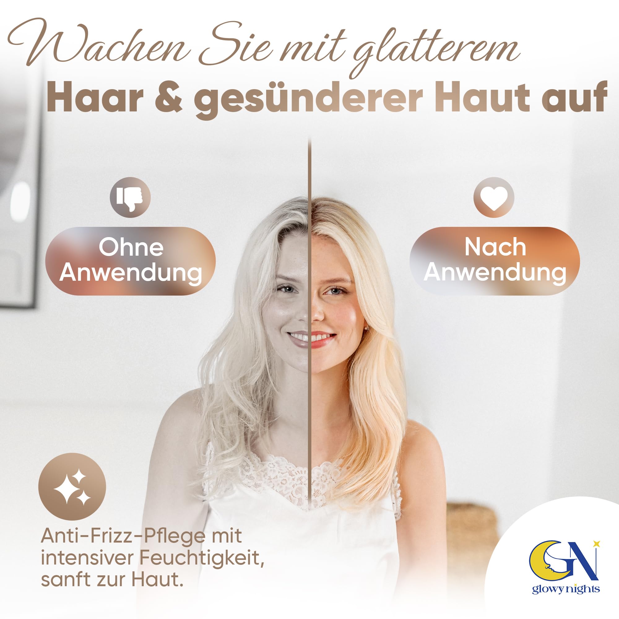 Seidenkissenbezug 40x80 100% Seide für Haut und Haar | Höchste Klasse 6A, 22 Momme | Von Dermatologen Zertifiziert | Seidenkissen | Silk Pillowcase 40x80 (Elfenbeinweiß – gleichfarbiger Rand)