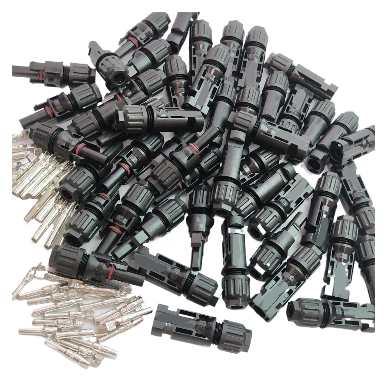 5, 10, 20, 50, 80, 100 par, złącze PV, męskie i żeńskie, 1000 VDC, 30 A, do kabli PV 2,5/4/6 mm² (50 par)
