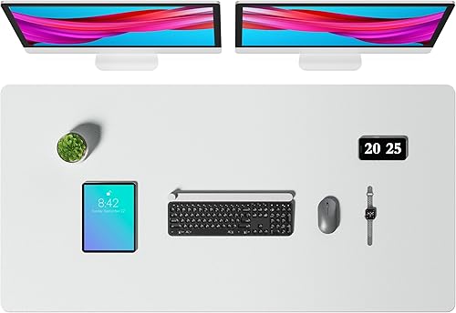 Miniatura 148 de Aothia - Protector de escritorio de cuero sintético, base para mouse, superficie antideslizante e impermeable para escribir y para laptop, para