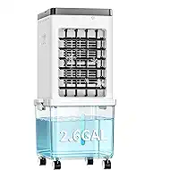 Portable Air Conditioners, Portable AC Unit with Removable 2.6 Gal Water Tank, Swamp Cooler Windowless Evaporative Air Cooler with 3 Speeds for Room and Office, Fast Cooling Portable AC for Home Use