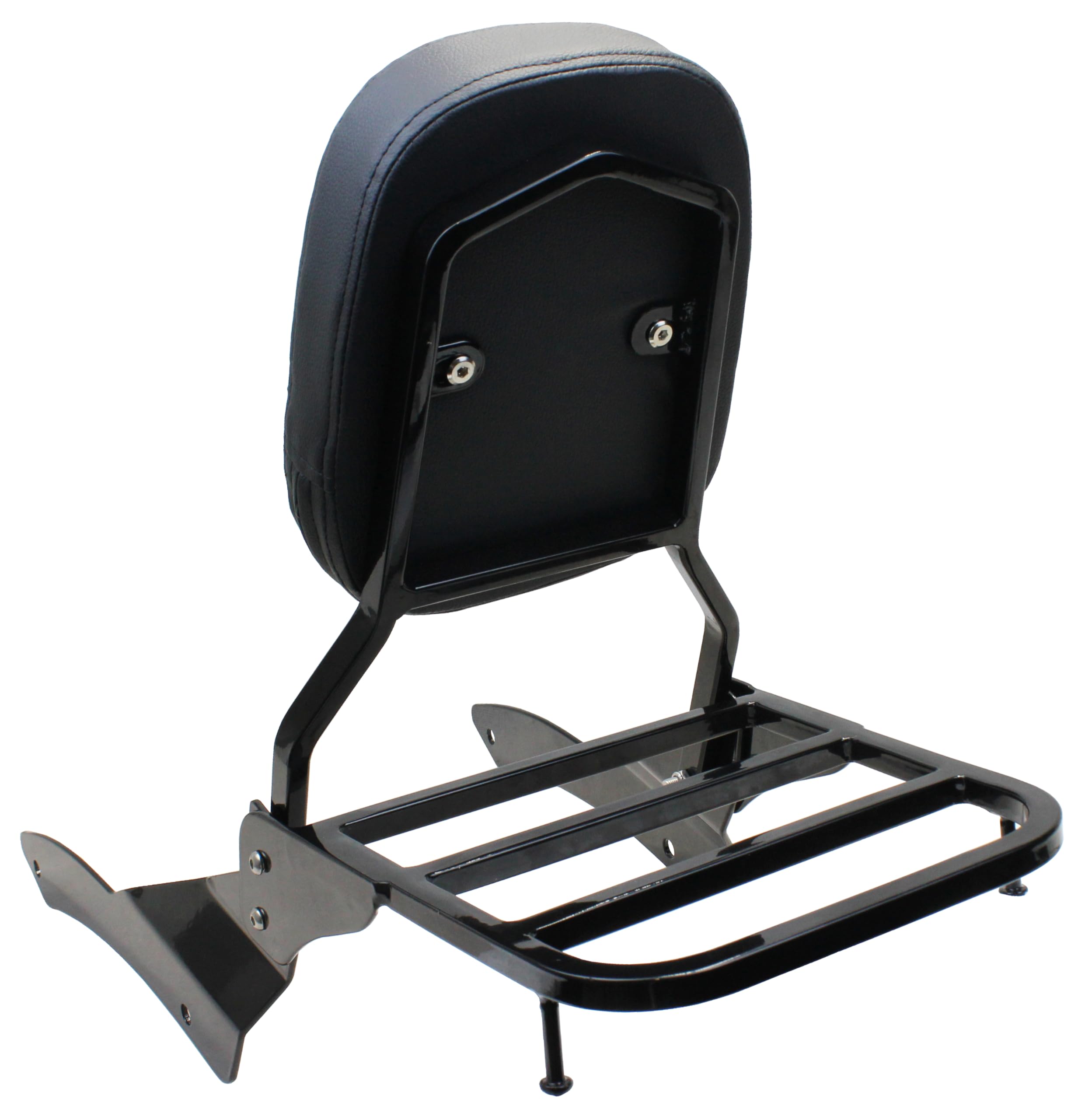 YHMOTO Sissy Bar Schienale per Moto Nero con Portapacchi per Yamaha VStar 650 400 DS650 Classic DS400 V star 1996-2017