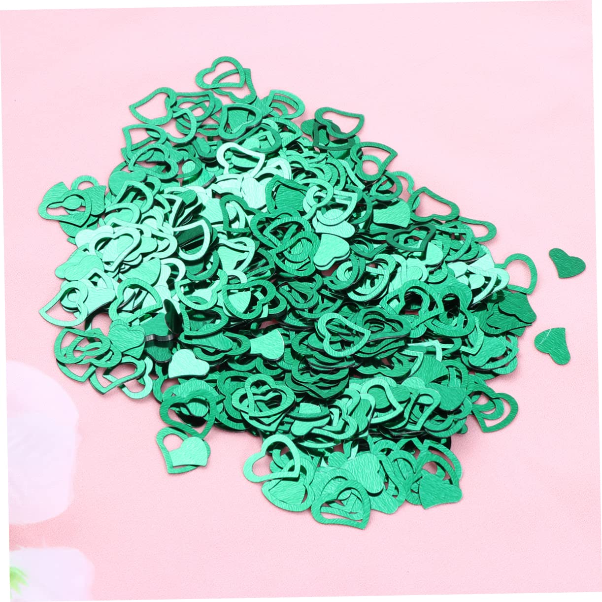 jojofuny 9000pezzi Confetti Cuore Verde Glitterato Per Matrimonio e Feste Decorazioni Romantiche Per Tavolo Compleanni e Cerimonie Speciali