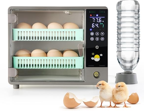 20-24-Egg Incubator for Hatching Chickens with Auto Egg Turning,Egg Candler, Temperature and Humidity Display