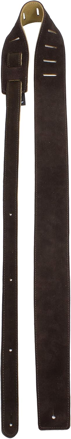 Perris Leathers P25XXLS-201 | Soft Suede Guitar Strap - Extra Long Adjustable 44.5" to 67" Long, 2.5" Inch Wide, For Acoustic, Electric & Bass Guitars, Brown