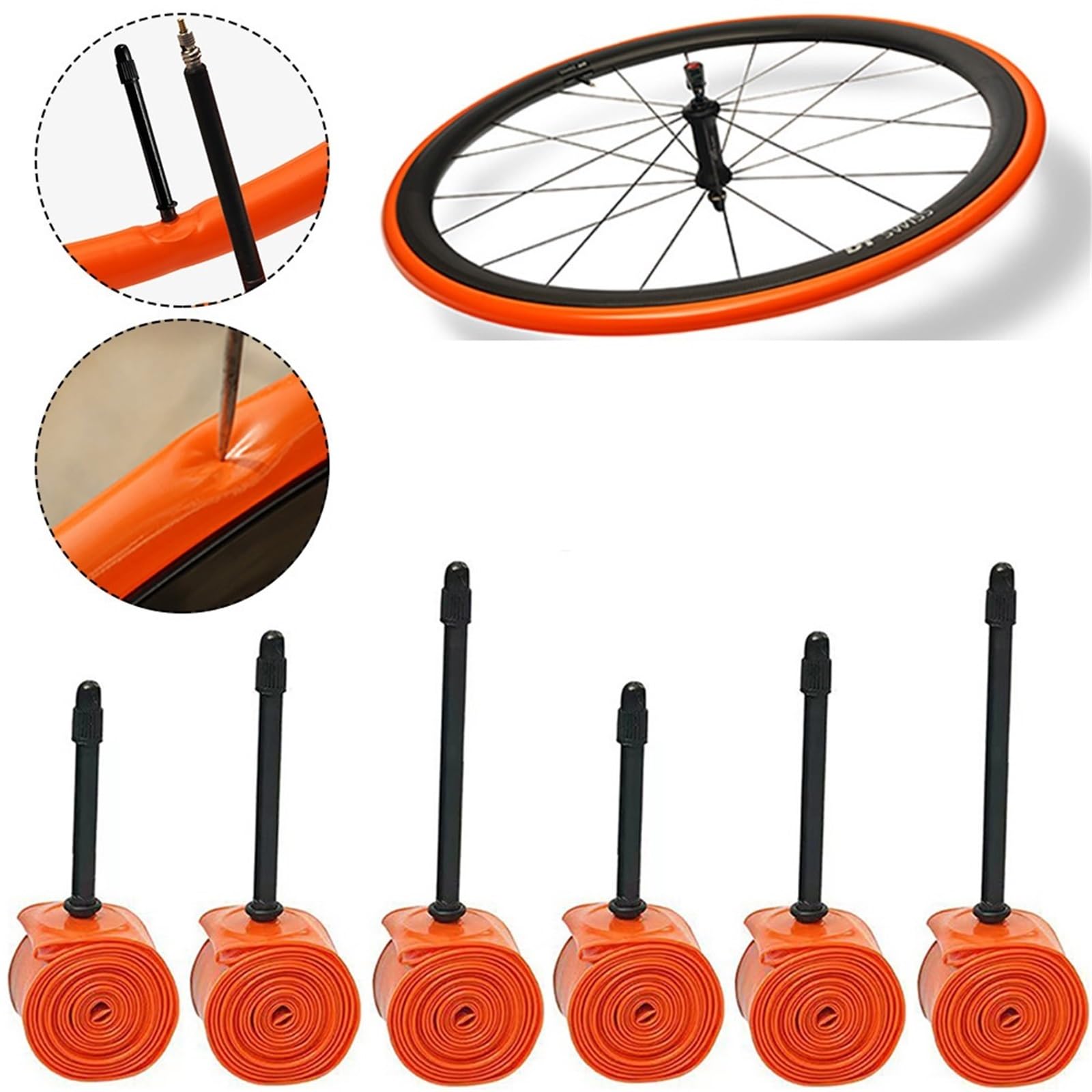 Kompatibel mit generischen Straßenschläuchen | 700C 45 65 85 mm französisches Ventil, 3- oder 5-teiliges Set