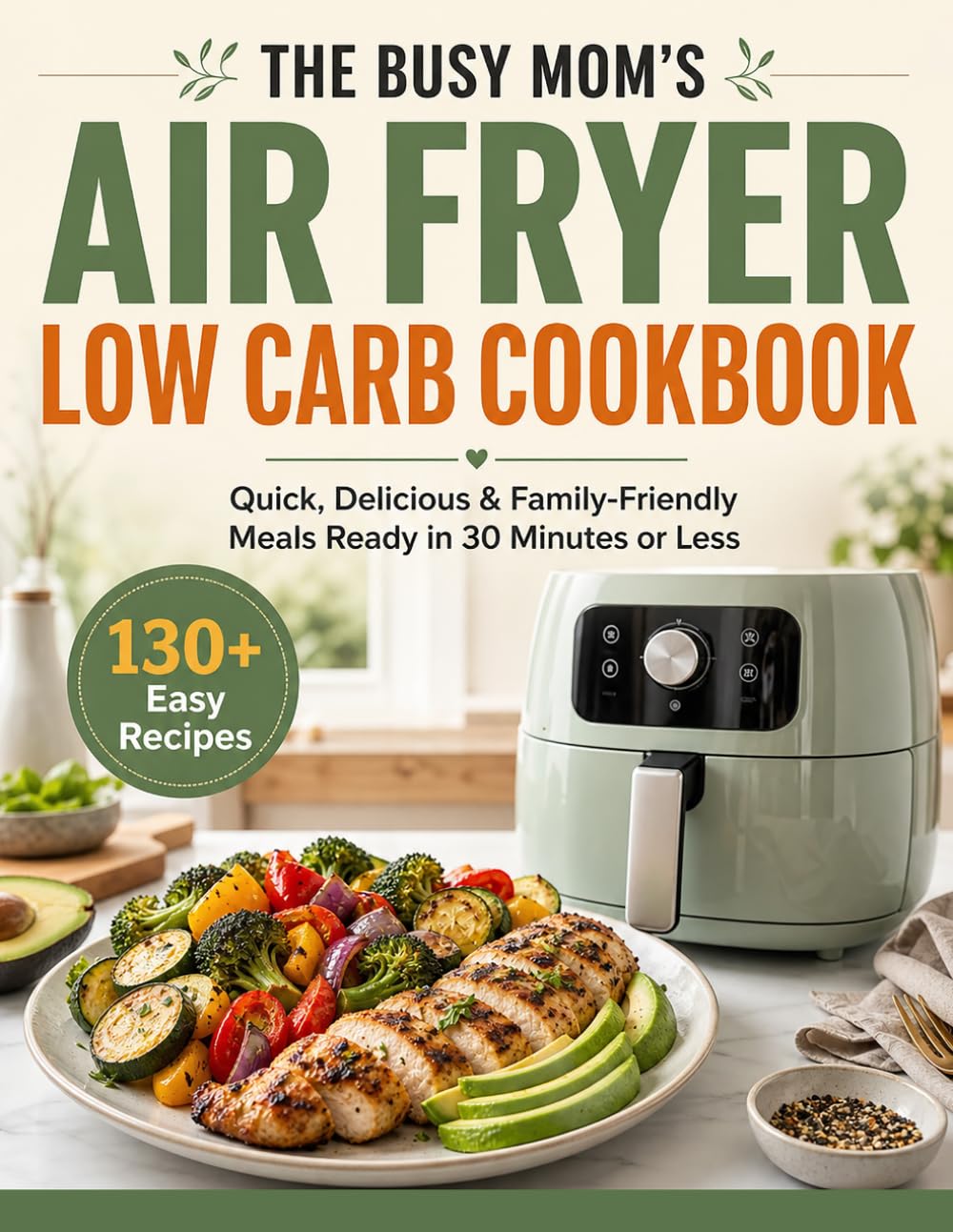 The Busy Mom’s Air Fryer Low Carb Cookbook: Quick, Delicious & Family-Friendly Low-Carb Meals in 30 Minutes or Less