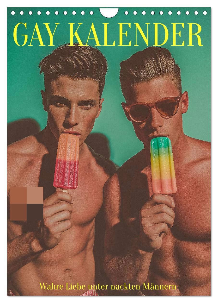 Gay Calendar - True love among naked men UK-Version (Wall Calendar 2026 DIN A4 Portrait), CALVENDO 12 Month Wall Calendar — image 1