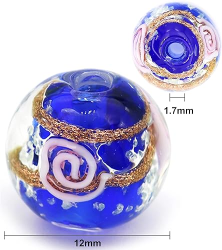 Miniatura 6 de Artsy Crafts - 60 cuentas surtidas de luciérnaga que brillan en la oscuridad de 0.472 in (0.472 in), cuentas de vidrio luminosas para hacer joyas