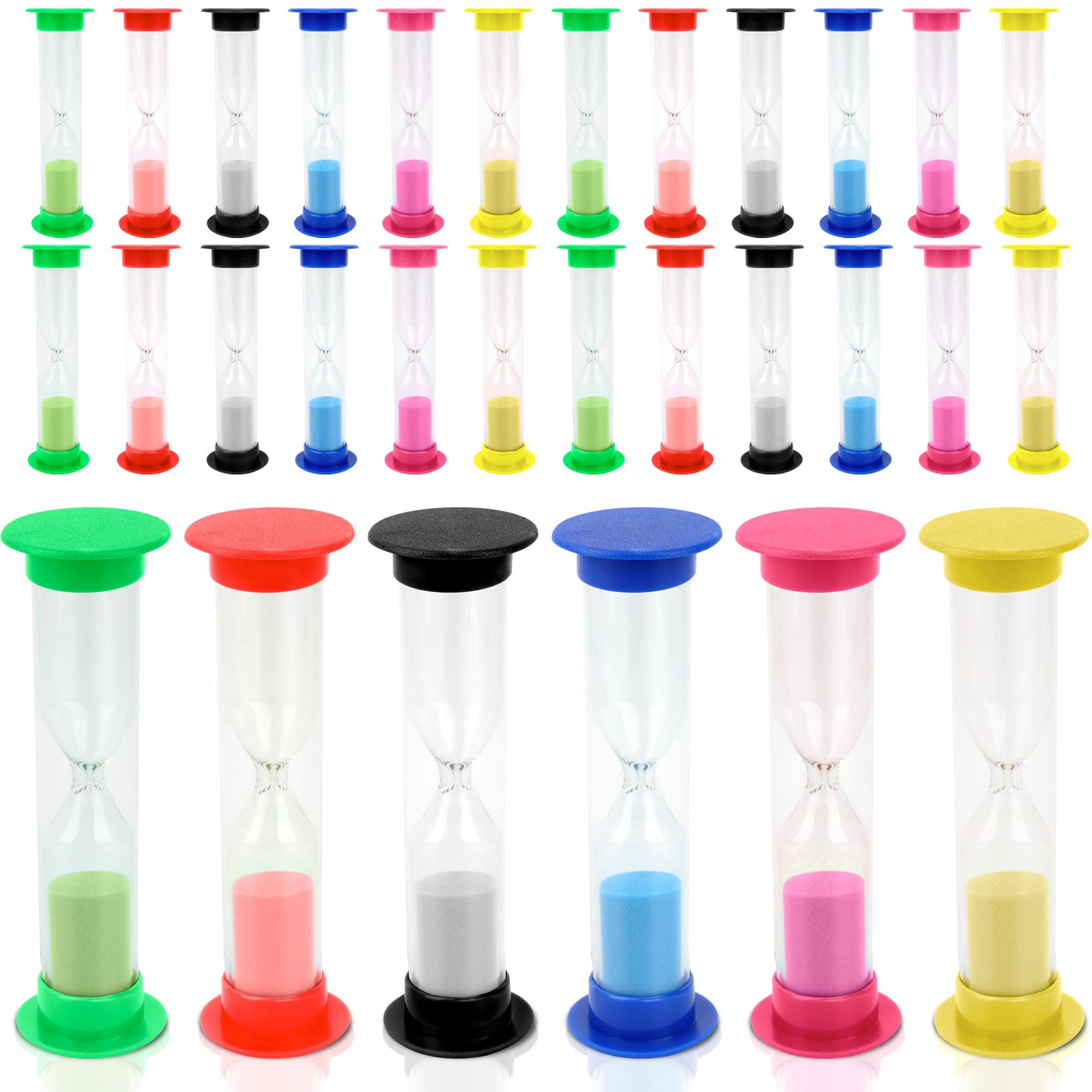 Sabliers de 5 minutes pour enfants en plastique pour stopper le stress des activités en classe