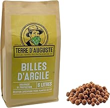 Terre d'Auguste - Billes d'argile Premium 6L - Sac Refermable - Idéal pour Plantes Vertes, Orchidées, Bonsaïs, Cactus et Plantes d'intérieur
