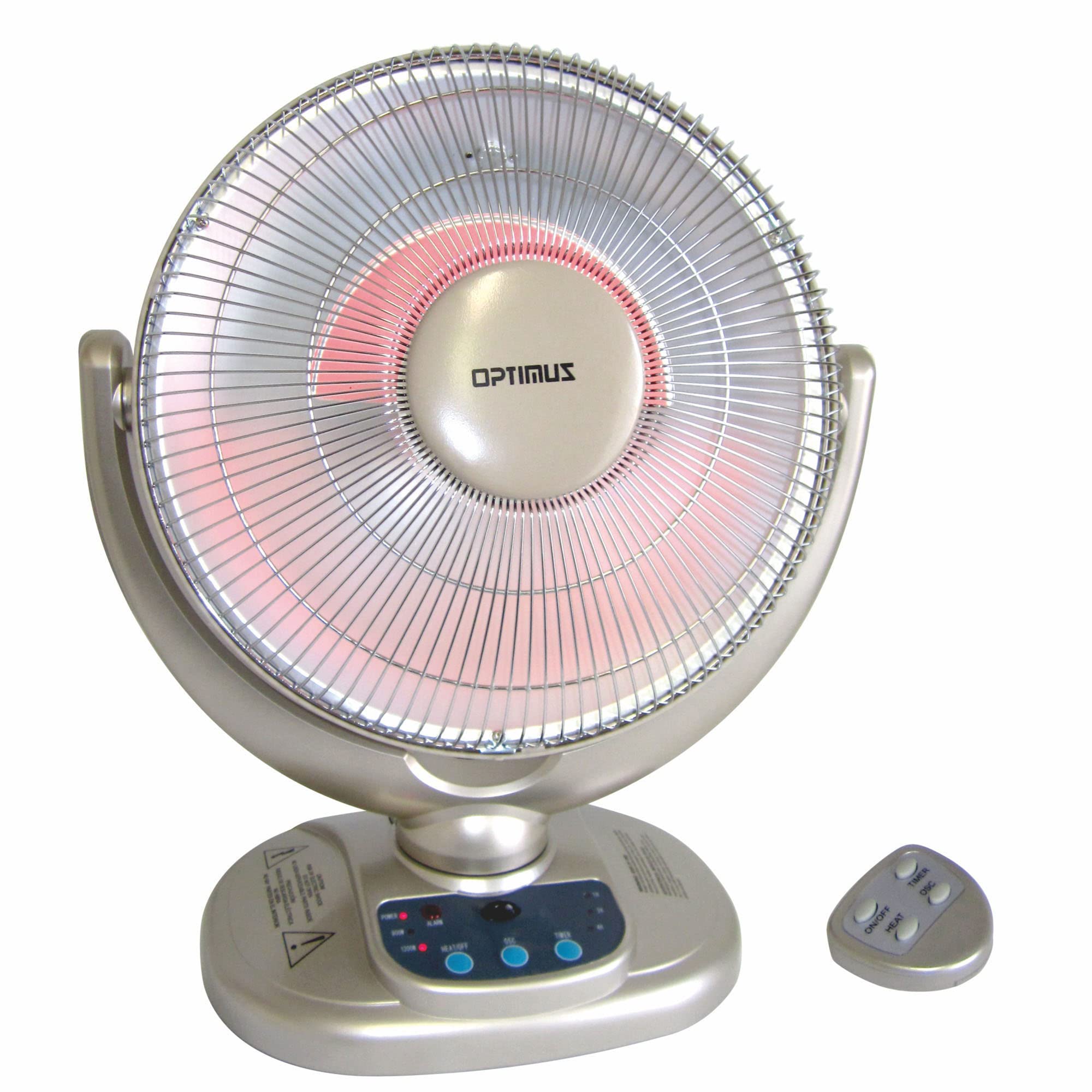 Amazon.com: Optimus 14 Oscil Dish Remote Control Heater, Silver : Home u0026  Kitchen