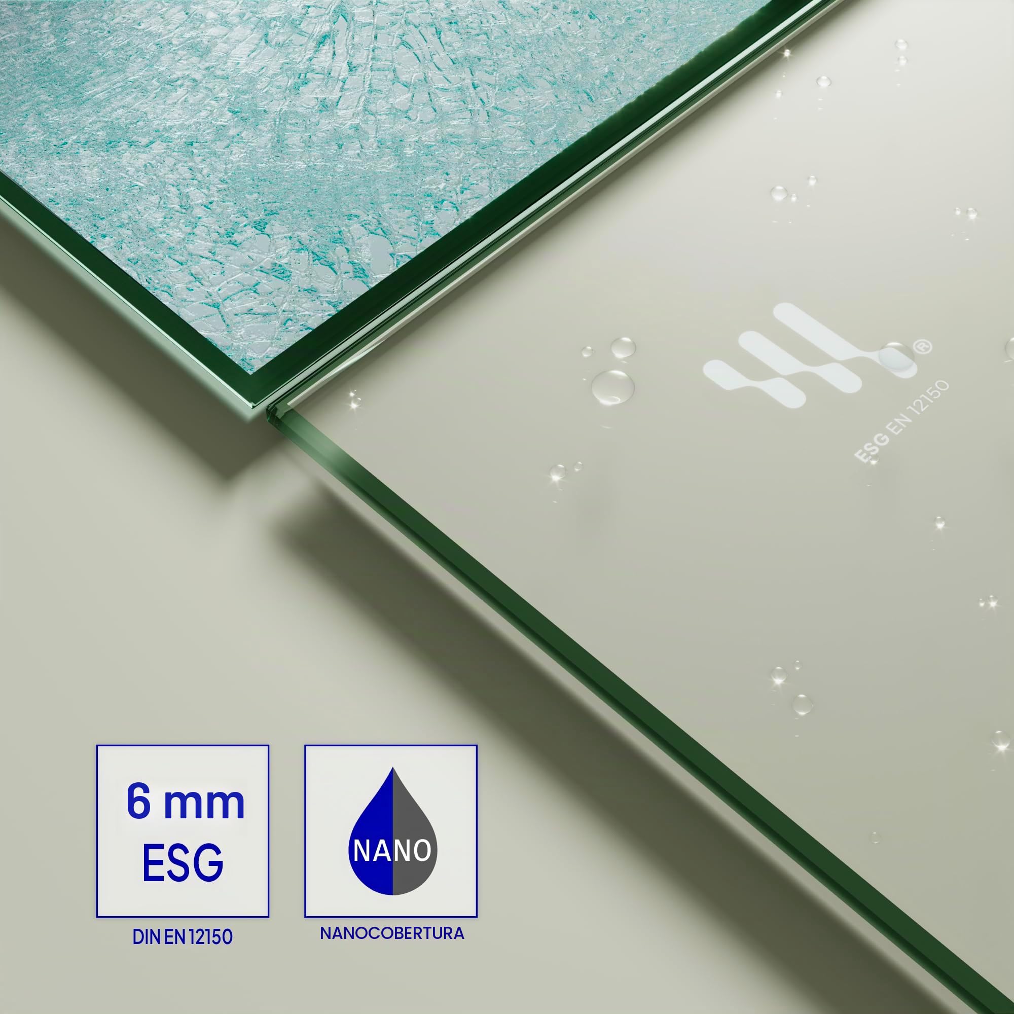 Mampara de Ducha Ella | 80x80x190cm | Puertas correderas | Ajuste 77,5-79,5 x 77,5-79,5cm | Perfiles negros, Cristal transparente de 6mm - Moments of Glass