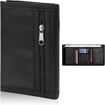 Slim Wallets for Men UK Carbon Fibre Black RFID Blocking Anti Theft Minimalist Secure Credit Card Cash Money Holder Holds up to 6 Cards and Bank Notes Gifts for Travel Sports Men Fathers Boys Christma