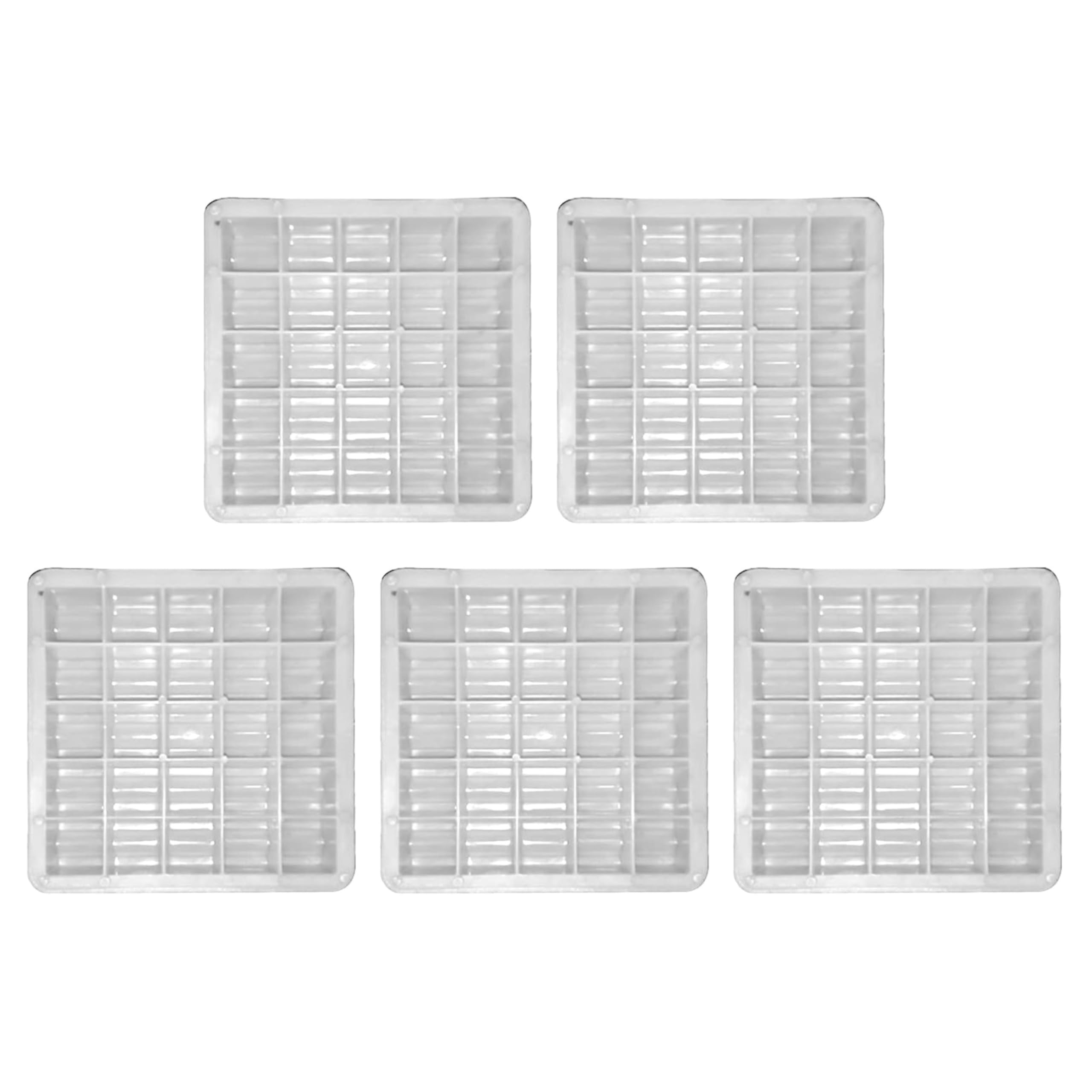 JS DESIGNER TILES PRODUCT | Plastic Cover Block Mould 20.MM (25 Cavaty) (Pack of 5) | PVC Cover Block Mould | Rubber Cover Block Mould | Cover Block Rubber Mould | Cover Block Mould (Make in India)