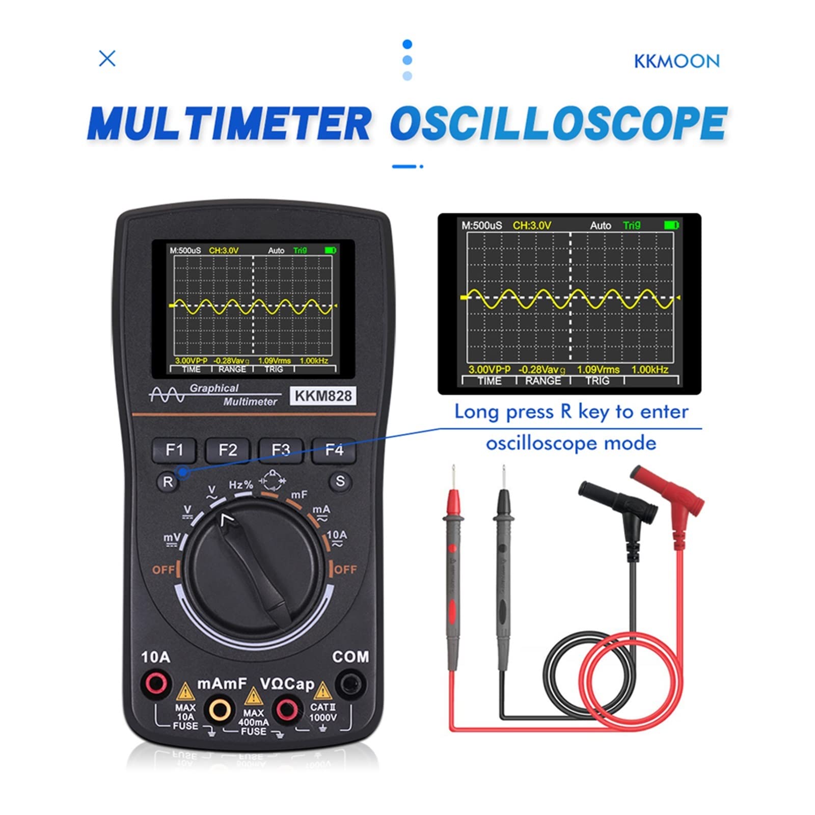 Multimetr cyfrowy z pamięcią masową 2-w-1 oscyloskop cyfrowy OSC 6000 zlicza multimetr True RMS