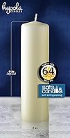 Vista 3 de Hyoola Ivor Pillar Candles - Velas de pilar de 2 x 9 pulgadas, paquete de 4 velas de pilar sin perfume, hechas en Europa