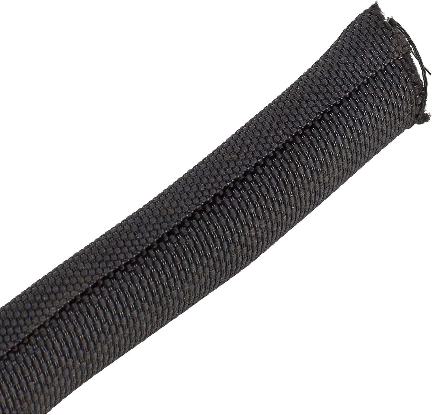 Braided Cloth Split Wire Loom Wrap, 1/2 Inch, 25 Foot Wire Sleeve