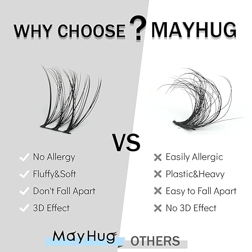 Miniatura 7 de Racimos de pestañas en racimo de pestañas, 96 unidades, pestañas individuales, rizo D, 0.05 extensiones de pestañas en racimo de banda súper fina,