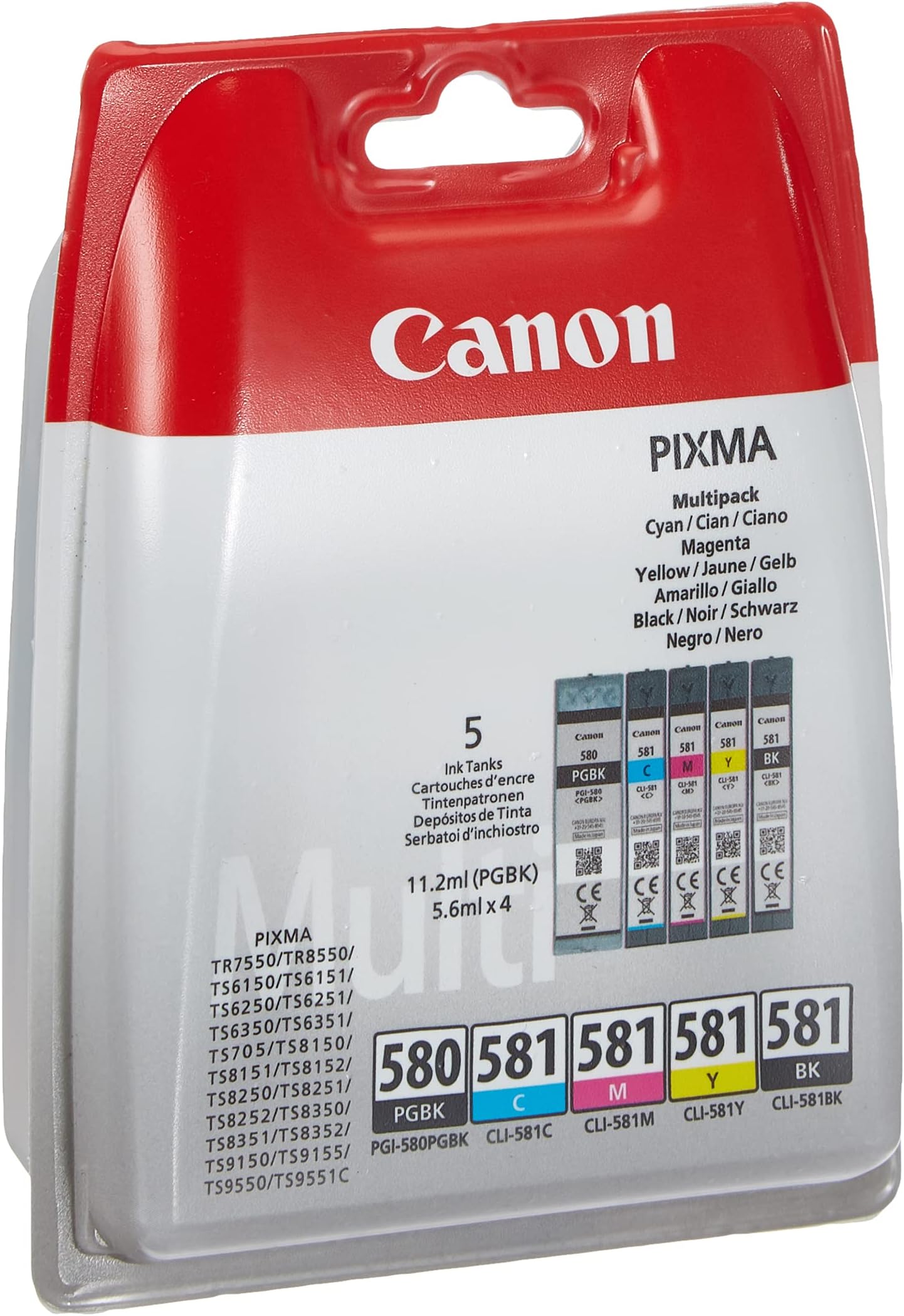 Canon INK PGI-580/CLI-581 BK/CMYK, 2078C006