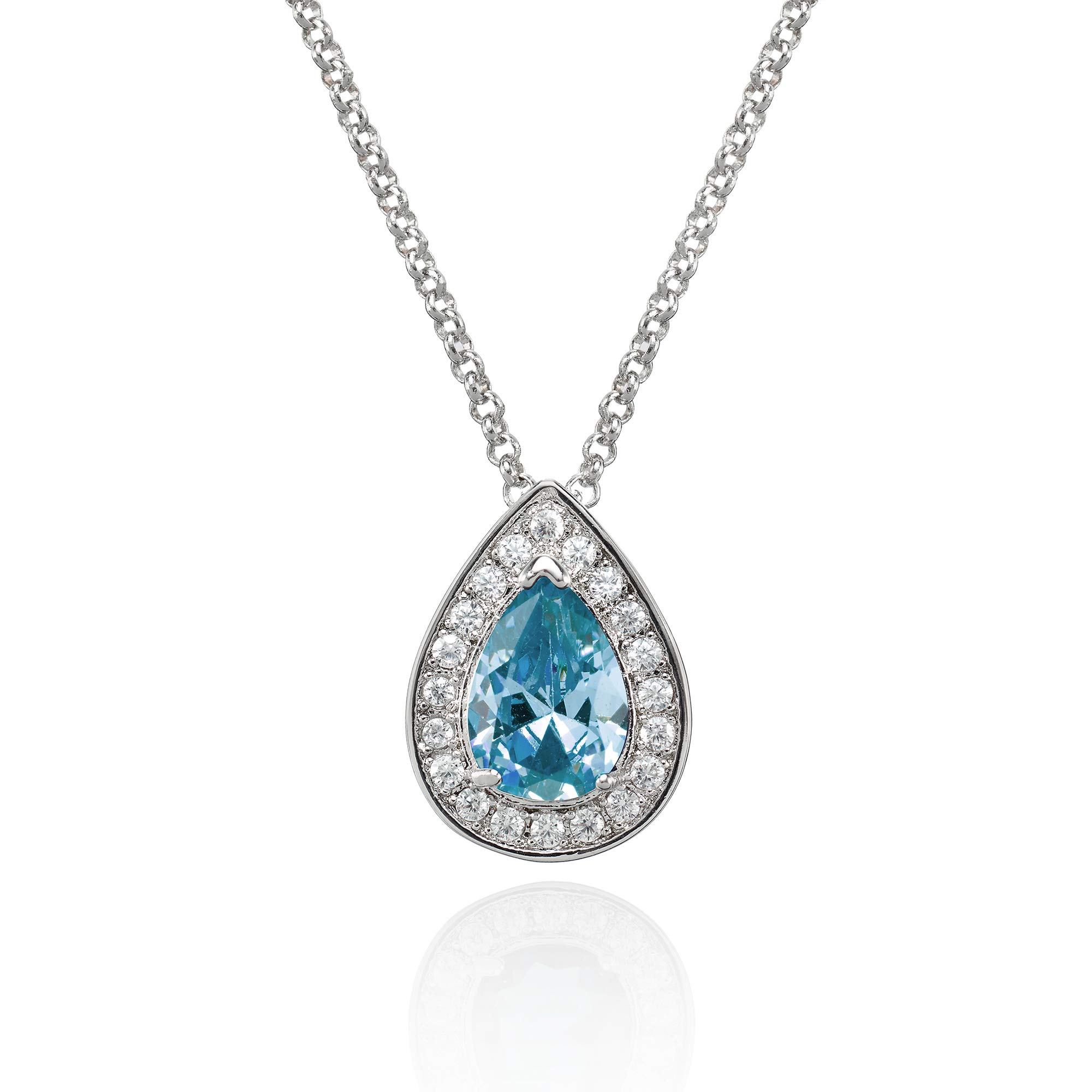 Ivory and Co Ciondolo a tripla goccia con pavé di cristallo in argento