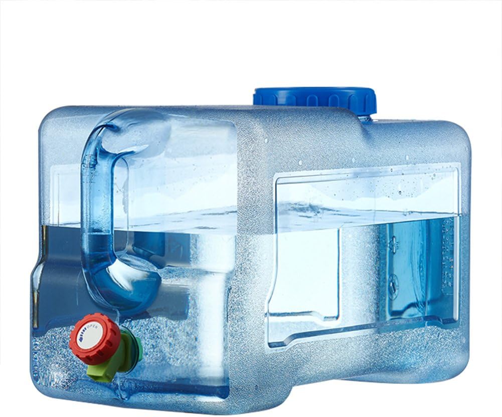 Elecrelive Water Carrier Bag Outdoor Water Bucket Camping Water Container PC Water Storage Barrel Transparent Drinking Water Bag for Camping Hiking Travel (18L)