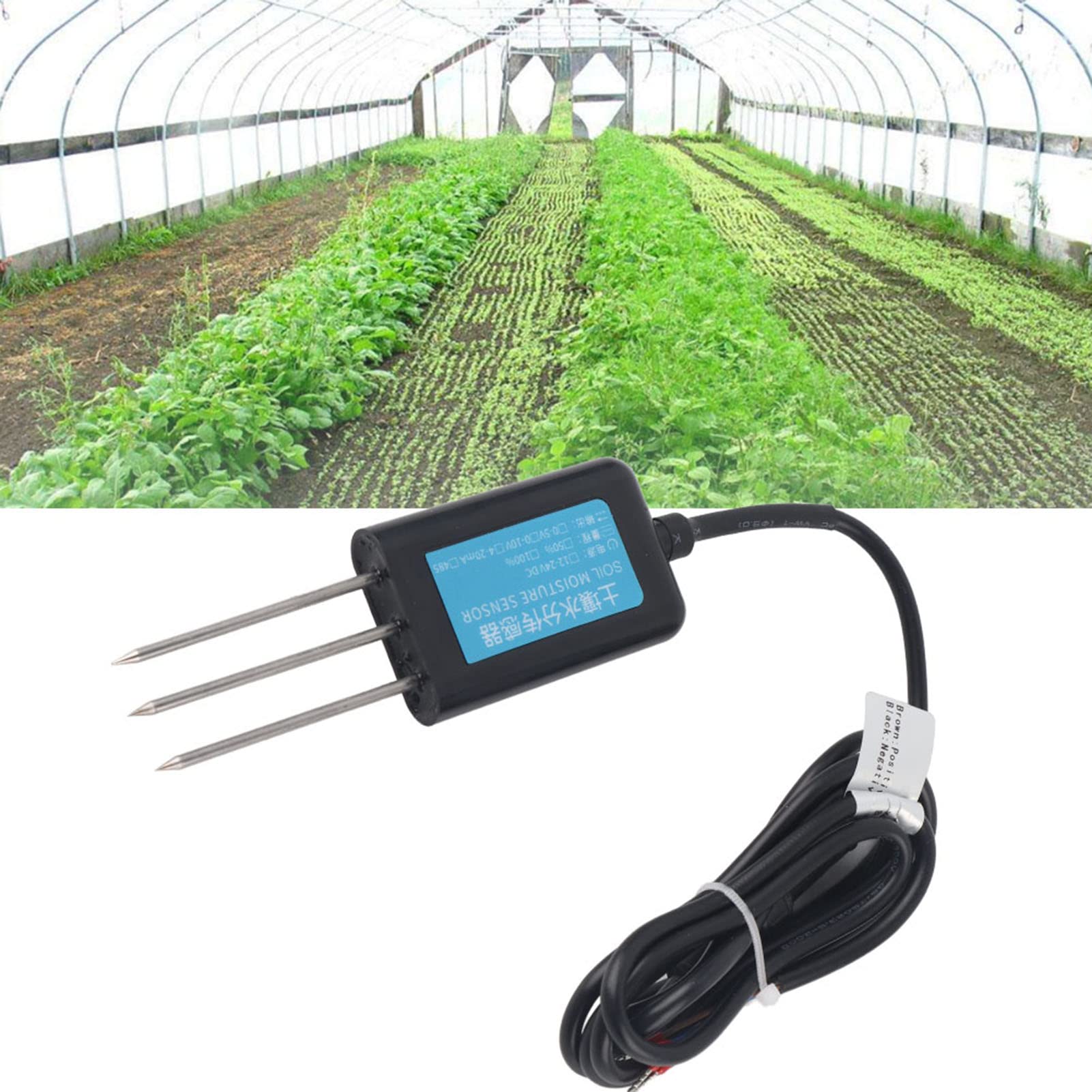 OKJHFD Sensore di umidità del Suolo da 13,8 cm, misuratore Digitale di umidità del Suolo per Piante con PH/umidità/Temperatura, trasmettitore di umidità del Suolo per Giardinaggio,