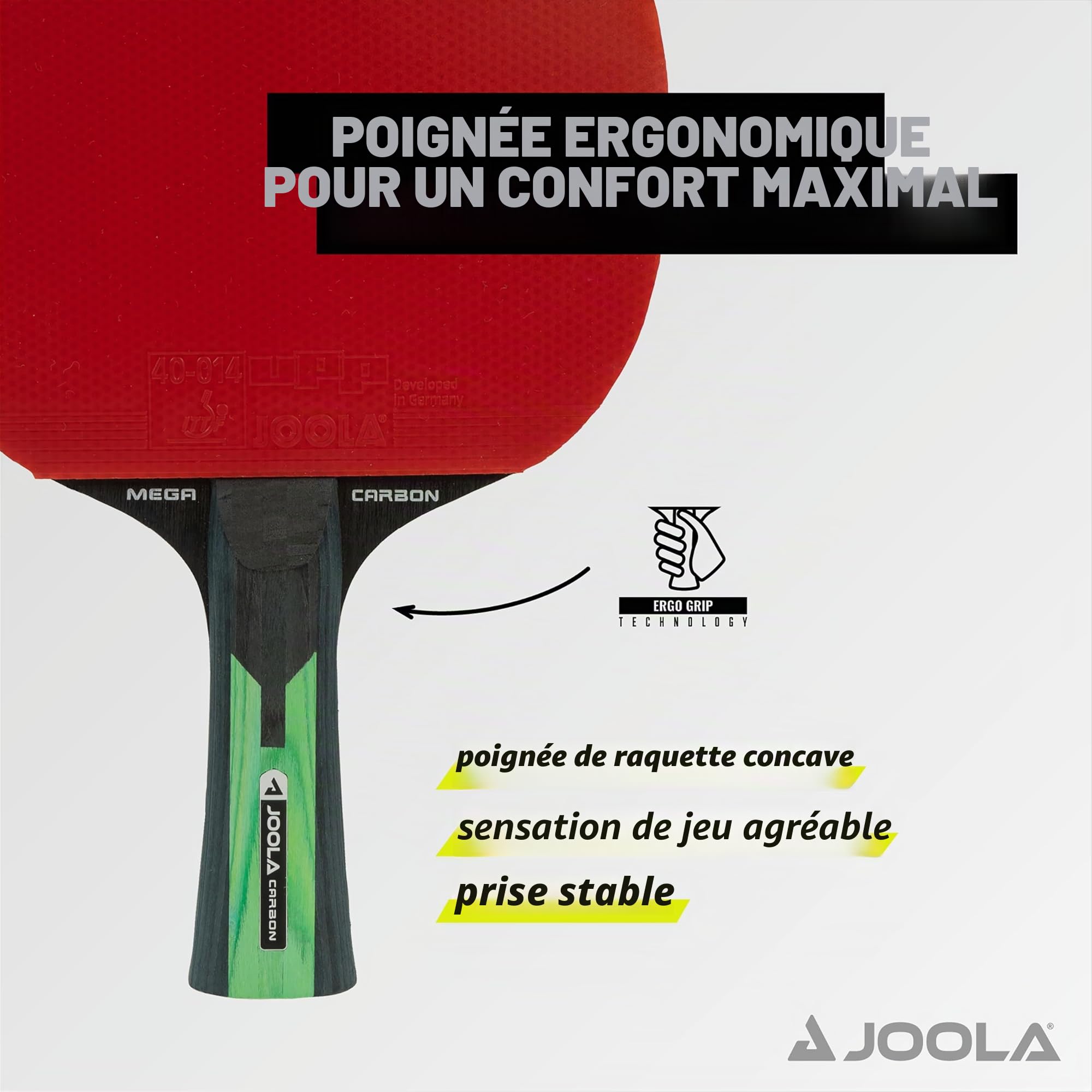 JOOLA Raquettes de Tennis de Table Professionnelles INFINITY CARBON MEGA CARBON ROSSI CARBON Approuvées ITTF