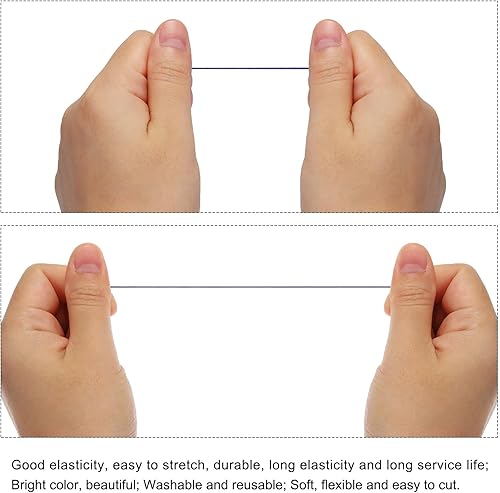 Vista 561 de PATIKIL Cuerda elástica elástica de 1/8 pulgadas, 11 yardas (0.118 in x 32.8 ft), color verde militar para manualidades, correas de gancho