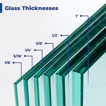 Glass Cut to Size 1/2 Thickness | Custom Cut to Size Glass for Shelves, Tabletop |Annealed Glass Panels for Doors, Windows, DIY Crafts | Polished or Seamed Edge