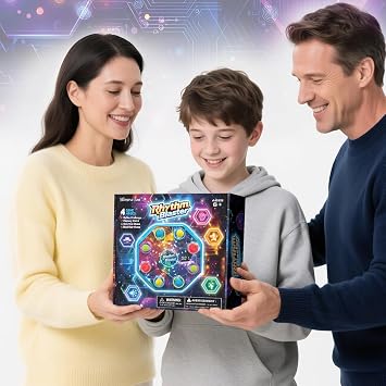 Electronic Table Reflex Game for Solo & 2 Players, Light-Up Memory & Reaction Toy with 4 Game Modes, Family Brain Training Gift for Kids 6 7 8 9 10 11 Year Old Boys & Girls