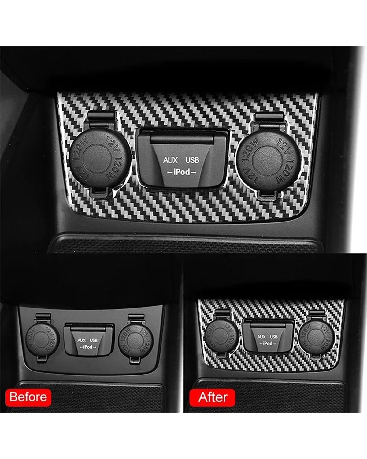 Console Panel Dekorabdeckung Für Für Sonata 2011 2012 2013 2014 Carbon Schwarz Zubehör Auto Konsole Abdeckung Trim Aufkleber