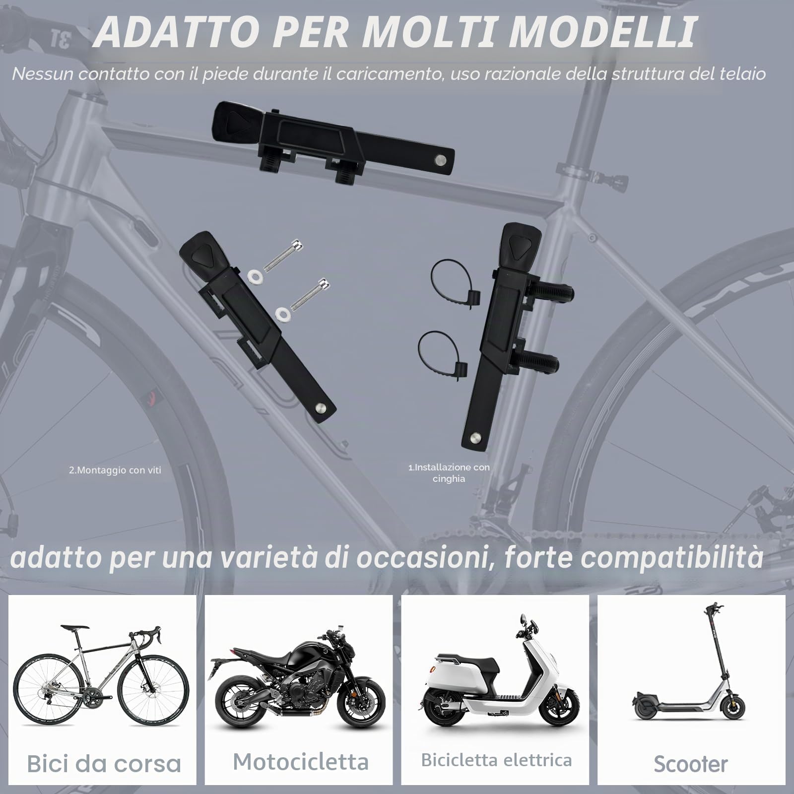 Lucchetto Bici,130 cm 8 Nodi Lucchetto Bicicletta Antifurto Pieghevole Portatile Catena Bici con Supporto e Accessori,per Bicicletta, Moto