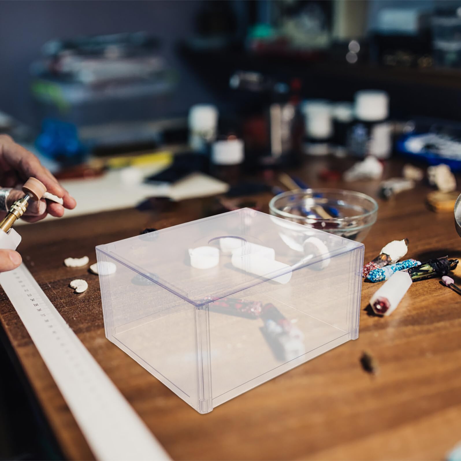 Acryl Windschutzbox für Präzisions Karatwaagen Zubehör