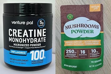 Venture Pal Creatine Monohydrate Powder + Mushroom Powder
