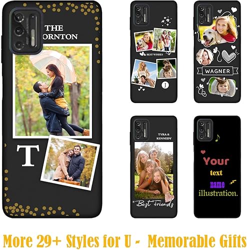 Vista 174 de Funda personalizada para Motorola Moto G Stylus 2021 con nombre de foto, texto y foto, GStylus personalizado -21 funda suave y fina (negro) de 6.8