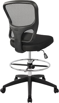 HYLONE Ergonomic Office Chairs, Office Drafting Chair, Rolling Stool Chair Armless Standing Desk Chair with Footrest Bar Stools for Home,Office & Bar