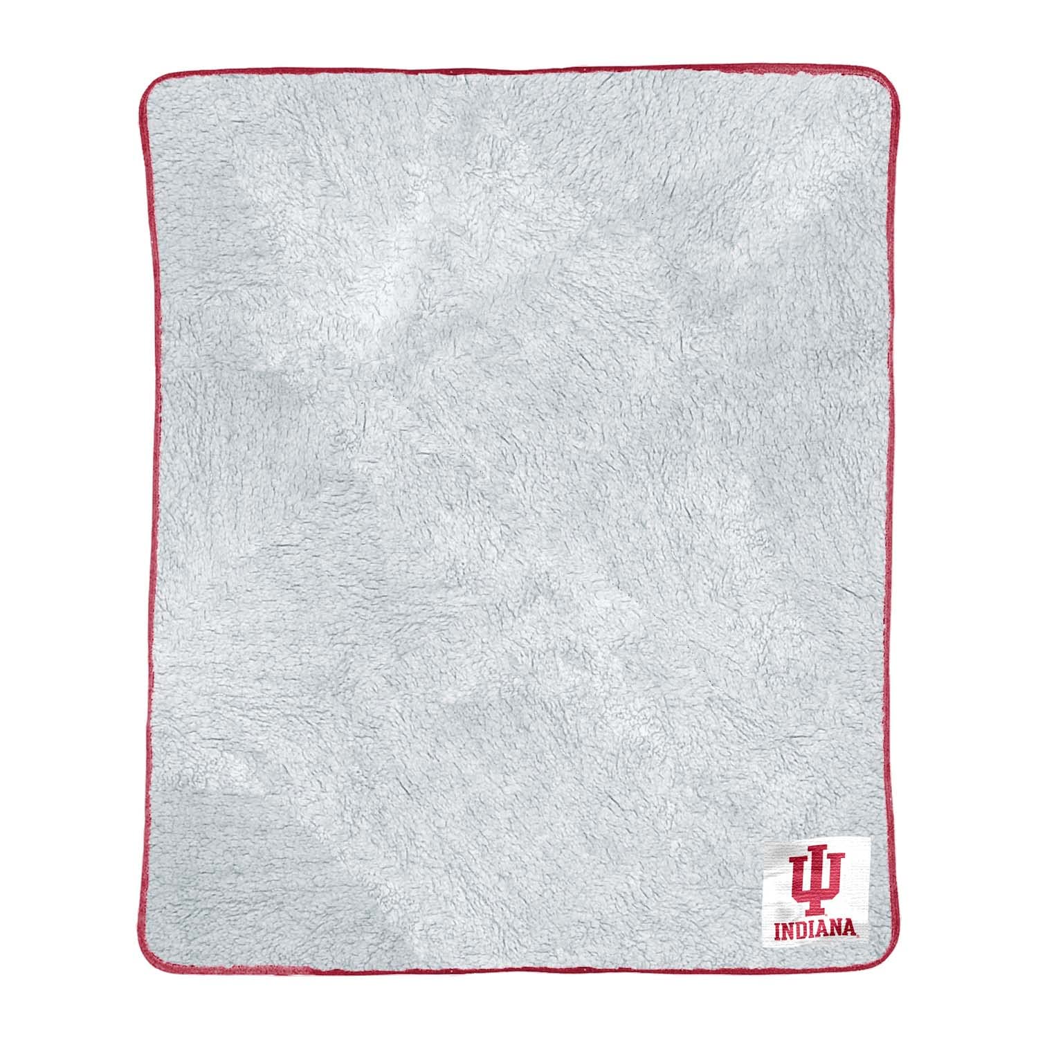 NORTHWESTNCAA Silk Sherpa College Throw Blanket - Super Soft & Fluffy - 60" x 50" - Experience Ultimate Comfort and Coziness (Indiana Hoosiers - Crimson)