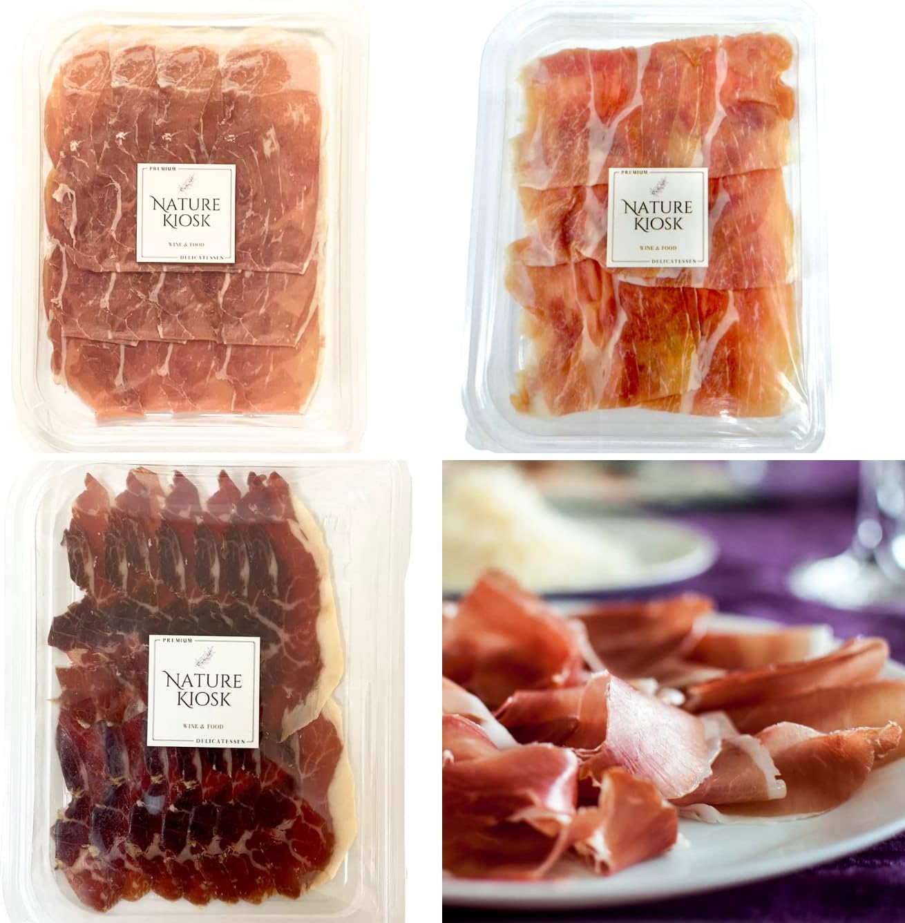 Amazon 生ハム 本格派3種 おつまみセット (ハモン イベリコ デ ベジョーダ 36M 60g / ハモンセラーノ グランリゼルバ